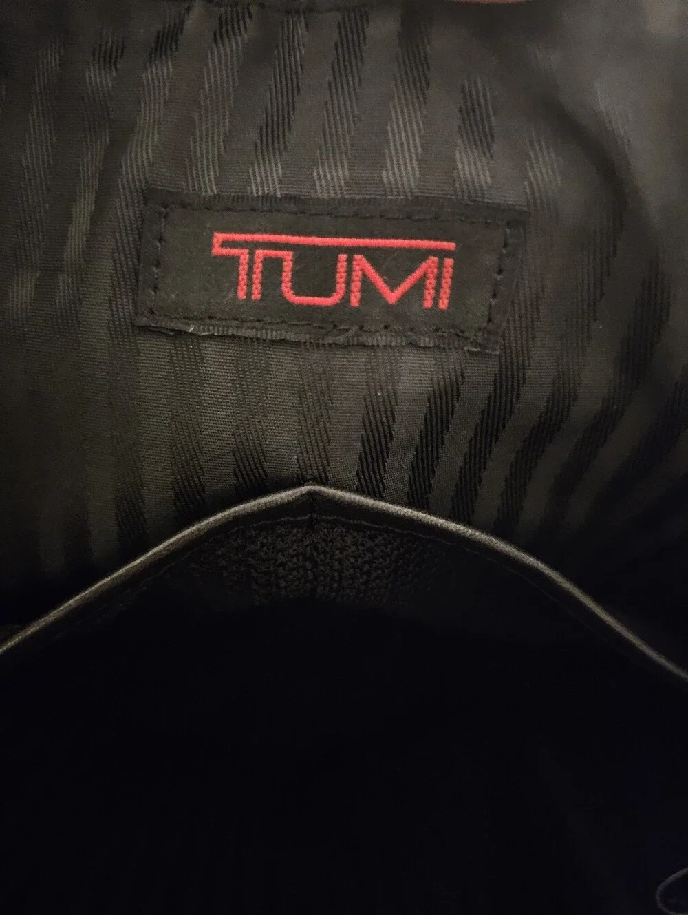 Tumi Black Men's Messenger Bag with Leather Accent